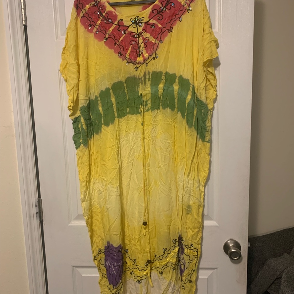 Vibrant Multicolor Kaftan Dress